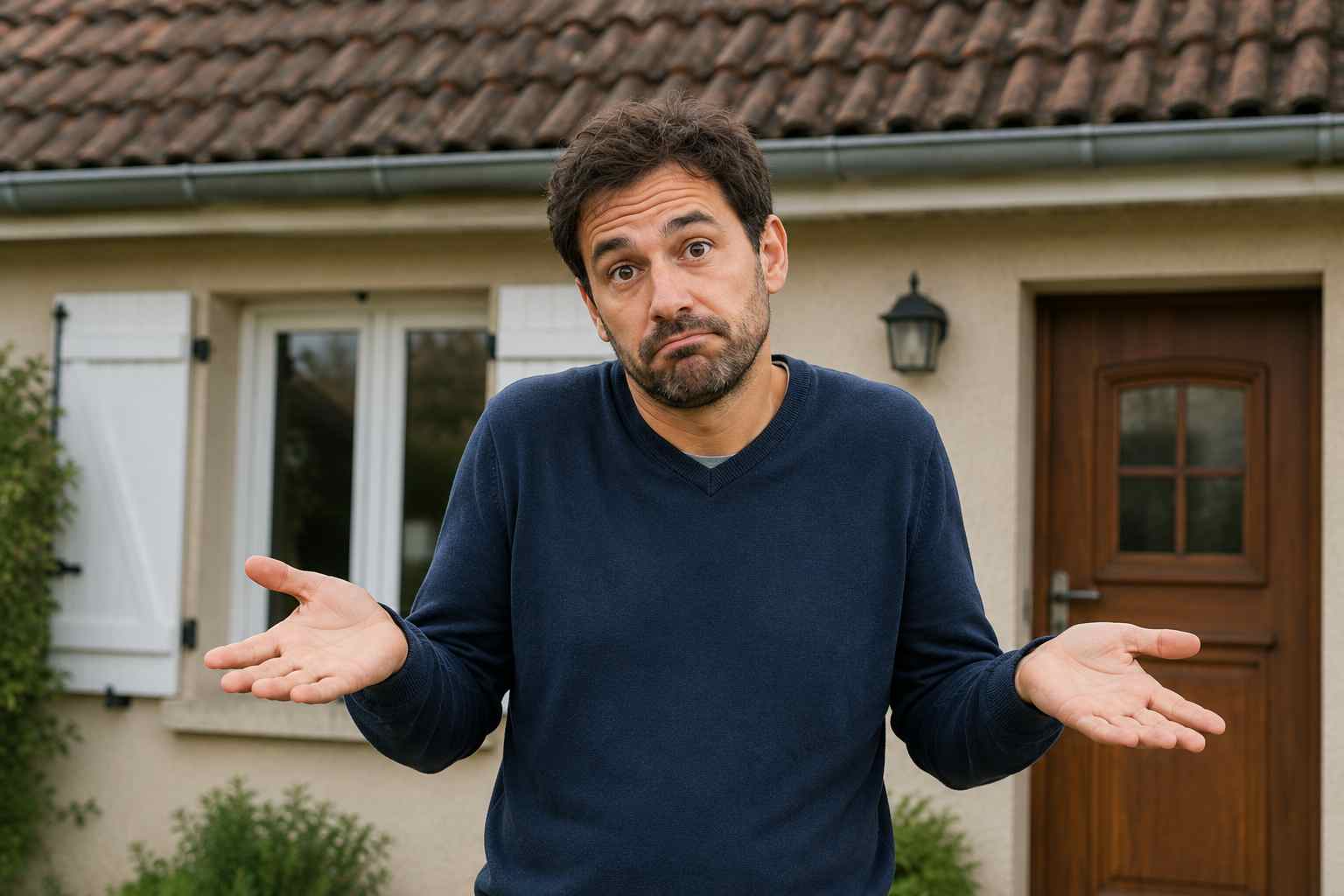 Un monsiur qui sait pas comment faire pour réparer sa toiture