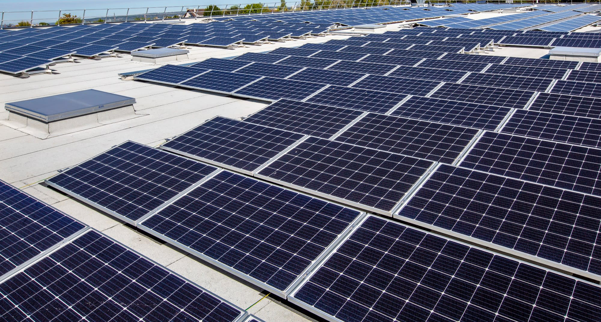 Panneaux solaires batîment