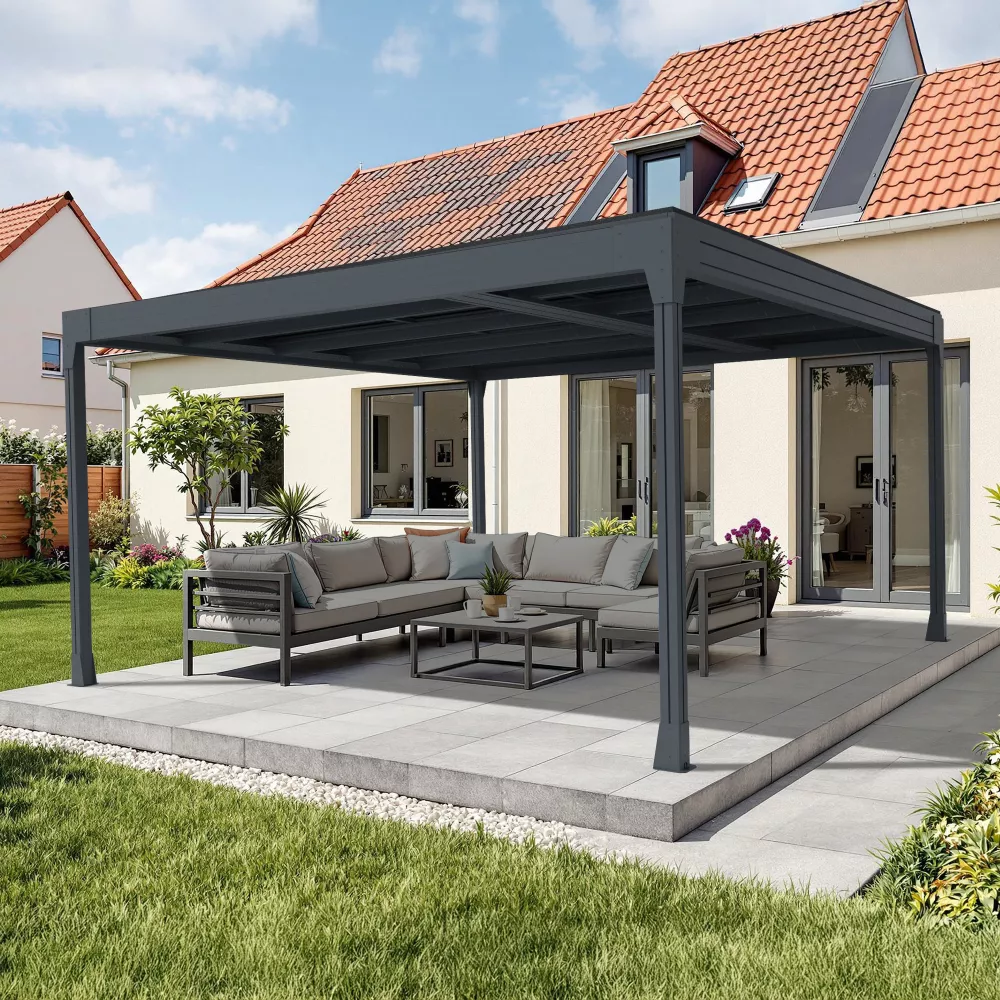pergola solaire jardin