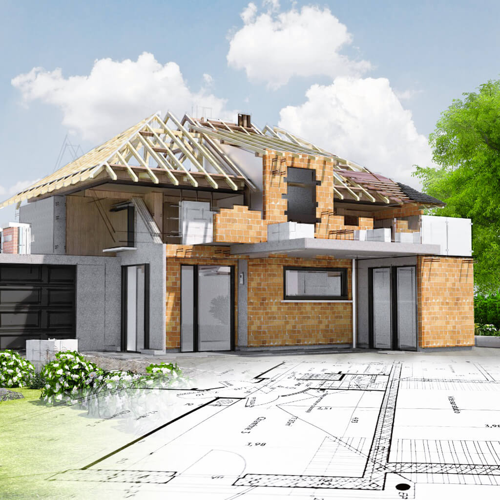 Chantier de construction et d'agrandissement de maison